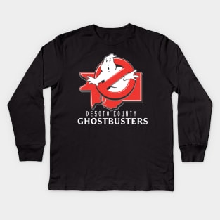 Desoto County Ghostbuters_Main Logo (Light Lettering) Kids Long Sleeve T-Shirt